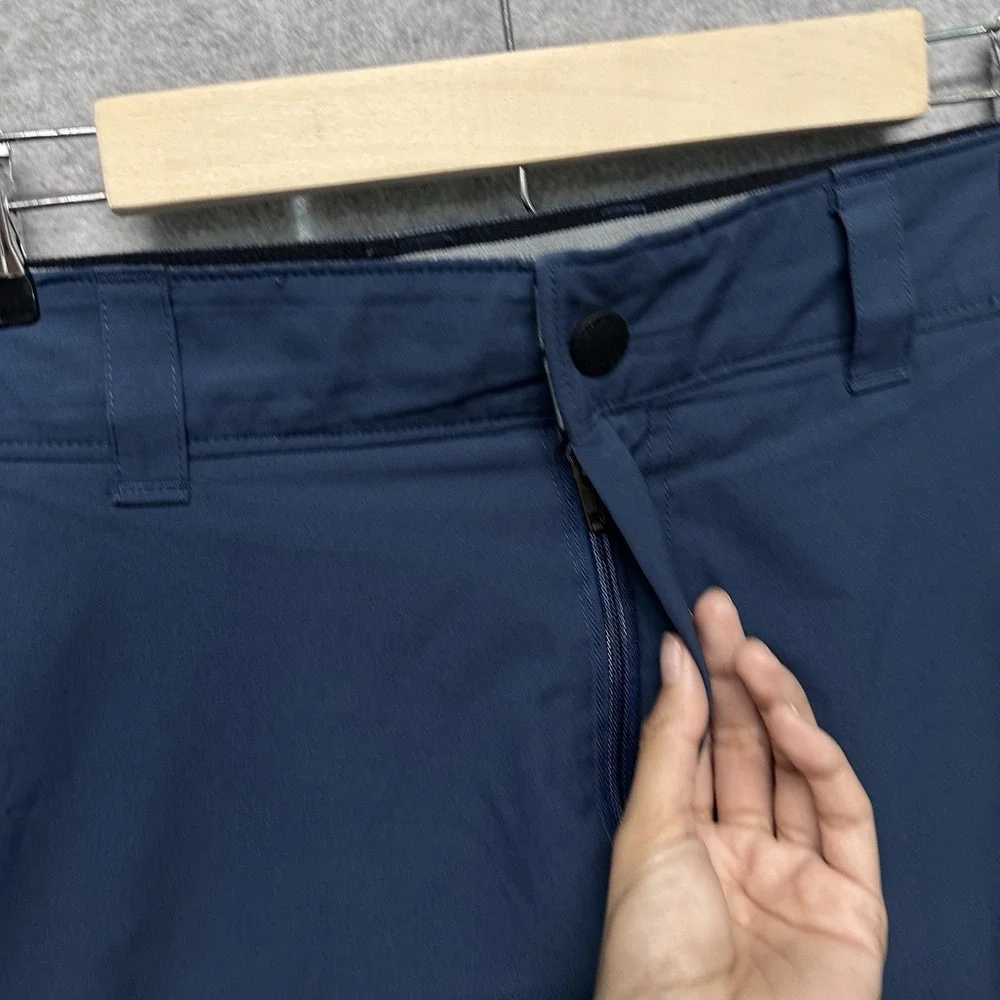 Orvis Men Belted Cargo Shorts Size 32 Blue Climbing Camp Fishing Outdoors Pocket